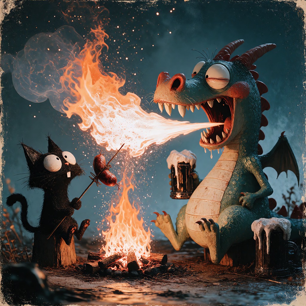 Imagica Desktop CPU Generation - Campfire Dragon